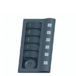 Αδιάβροχος Πίνακας 5 Διακοπτών με Φωτιζόμενο πλήκτρο και USB