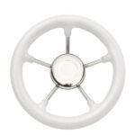 Τιμόνι Πολυουρεθάνης T9R Λευκό - Inox Φ35cm