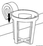 Ποτηροθήκη γενικής χρήσης από πλαστικό προς εγκατάσταση κουμπωτά σε κονσόλες ή παραπέτα - Image 4