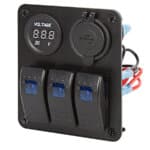 Ηλεκτρικός Πίνακας LED 3 Διακοπτών με θύρα USB & Βολτόμετρο