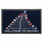 Πατάκι Εισόδου Σκάφους Ορθογώνιο αντιολισθητικό "Σημαίες" 50x80cm