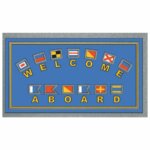 Πατάκι Εισόδου Σκάφους ορθογώνιο αντιολισθητικό "Σημαιοστολισμός πλοίου" 40x68cm