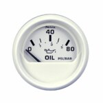 Δείκτης Πίεσης Λαδιού Faria 80psi Dress White 13102