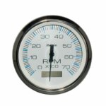 Στροφόμετρο & Ωρόμετρο Faria 7000RPM Chesapeake White SS 33840
