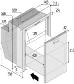 Ψυγείο Vitrifrigo® DW51 OCX2 RFX - INOX 12/24V - Image 2