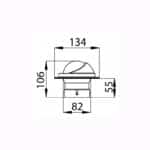 Πυξίδα Χωνευτή Riviera Genova ARTICA 2″ 3/4 BA1 / Grey Blue card – Φωτιζόμενη - Image 2