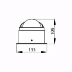 Πυξίδα Επιτραπέζια Riviera Genova ARTICA 2" 3/4 BA3 White - Black card - Φωτιζόμενη - Image 2