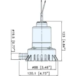 Αντλία Σεντίνας TMC T01 Series 600GPH 12V - Image 2