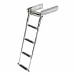 Σκάλα Inox Πτυσσόμενη Πλατφόρμας 4 Σκαλοπάτια