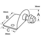 Βάση αμορτισέρ 90° με σφαίρα Ø 10 mm εξωτερικό - Image 2
