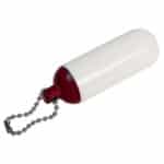 Αβύθιστο μπρελόκ σε σχήμα Μπαλόνι 28x80mm - Λευκό/Κόκκινο
