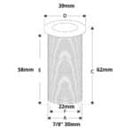 Απορροή με Κανονική Φλάντζα 7/8" - 62mm - Λευκή - Image 2