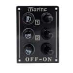 Ηλεκτρικός πίνακας 3 Διακοπτών - Μαύρος