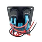 Ηλεκτρικός Πίνακας LED 3 Διακοπτών με θύρα USB & Βολτόμετρο - Image 2